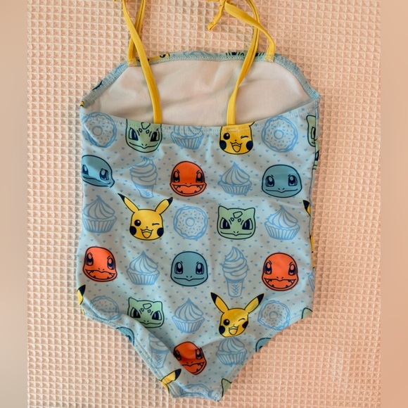 Kids Pokemon Character Swimsuit - Blue and Yellow - Picture 3 of 4